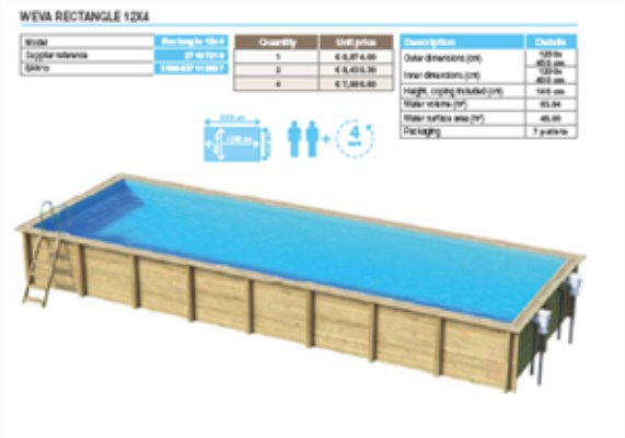 Bể bơi khung gỗ